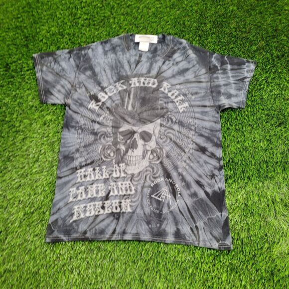 Skeleton Skull Shirt Medium 19x25 Gray Black - Picture 1 of 13